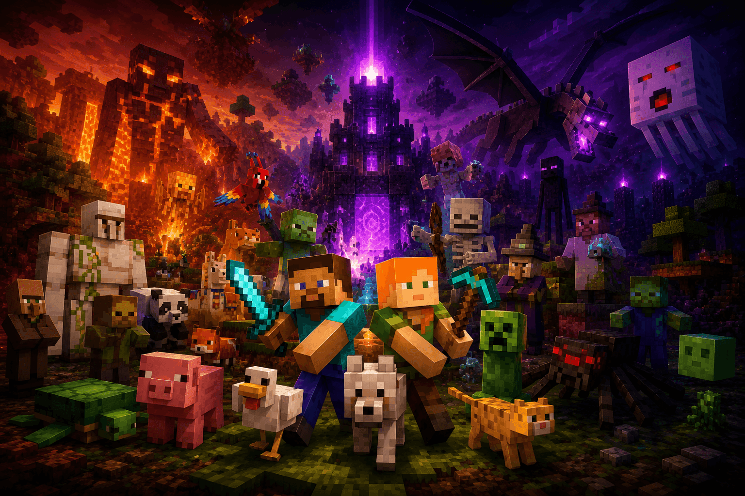 A Minecraft world built and explored in the browser with MinePlay